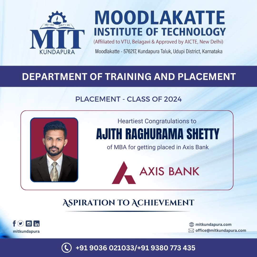 MITK MBA Students placement